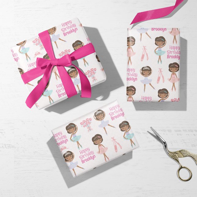 Hoja De Papel De Regalo Ballerina negra personalizada (Subido por el creador)