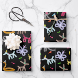 Hoja De Papel De Regalo Balloon Animals Kids Party Theme