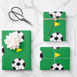 Hoja De Papel De Regalo Balón de fútbol