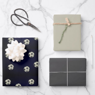 Hoja De Papel De Regalo Balón de Fútbol Diseño Deportivo