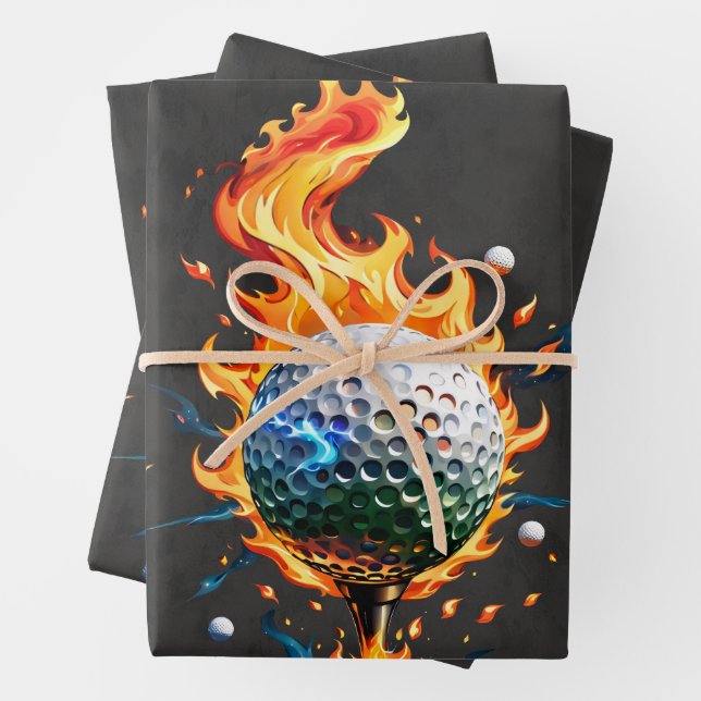 Hoja De Papel De Regalo Balón de golf blanco brillante (In situ)