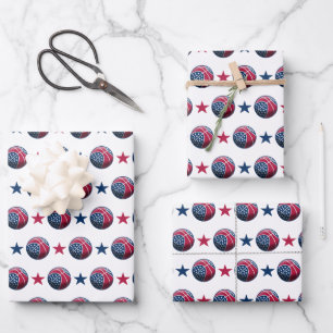 Hoja De Papel De Regalo Baloncesto del 4 de Julio