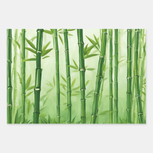 Hoja De Papel De Regalo Bambú verde en todas las ocasiones