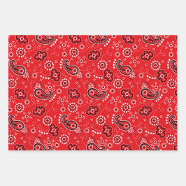 Hoja De Papel De Regalo Bandana Roja Moderno Cowboy Occidental espira dive