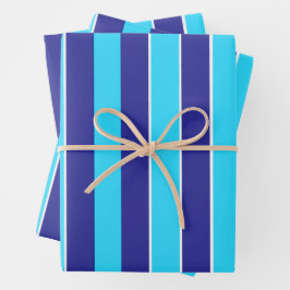 Hoja De Papel De Regalo Bandas azules