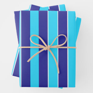 Hoja De Papel De Regalo Bandas azules
