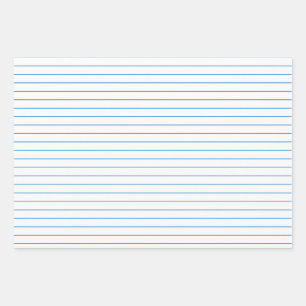 Hoja De Papel De Regalo Bandas azules delgadas en Fiestas o Navidades blan