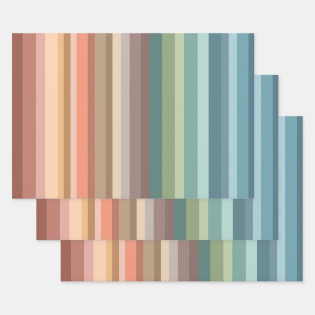 Hoja De Papel De Regalo Bandas de Moda moderna Boho (Set)