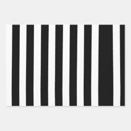 Hoja De Papel De Regalo Bandas negras y blancas