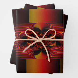 Hoja De Papel De Regalo Bandas Pequeñas Grandes Con Bow
