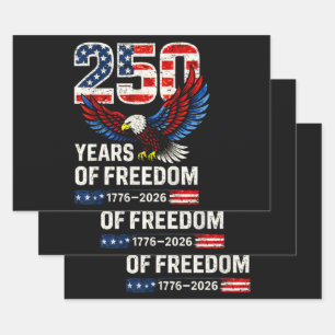 Hoja De Papel De Regalo bandera americana aniversario 250 EE. UU.