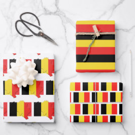 Hoja De Papel De Regalo Bandera BÉLGICA