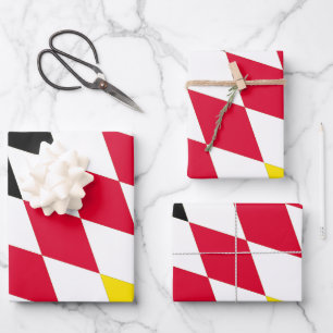 Hoja De Papel De Regalo Bandera de Baviera con patrón de diamante negro ro