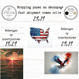Hoja De Papel De Regalo Bandera de celebración americana número 250 Águila
