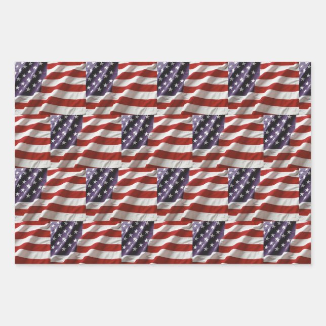 Hoja De Papel De Regalo Bandera de Estados Unidos (Anverso)
