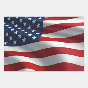 Hoja De Papel De Regalo Bandera de Estados Unidos