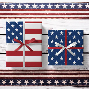 Hoja De Papel De Regalo Bandera de estrellas y franjas de Estados Unidos