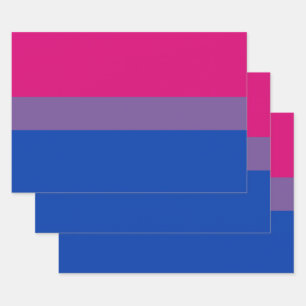Hoja De Papel De Regalo Bandera de Orgullo Bisexual