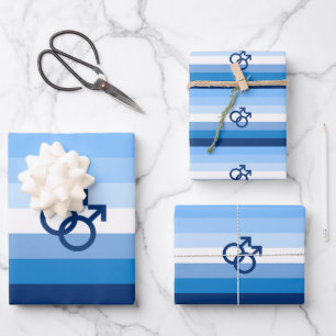 Hoja De Papel De Regalo Bandera de orgullo gay masculino MLM