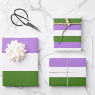 Hoja De Papel De Regalo Bandera de orgullo Genderqueer