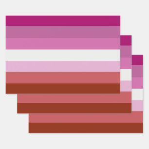 Hoja De Papel De Regalo Bandera de Orgullo Lésbico (Origen)
