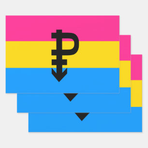 Hoja De Papel De Regalo Bandera de Orgullo Pansexual