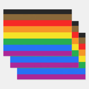 Hoja De Papel De Regalo Bandera del Orgullo Arcoíris de Filadelfia