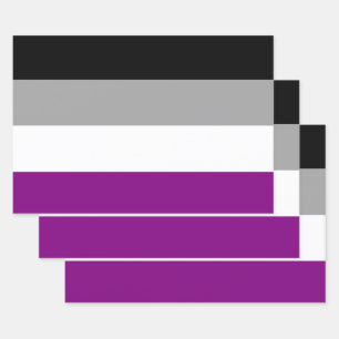 Hoja De Papel De Regalo Bandera del Orgullo Asexual