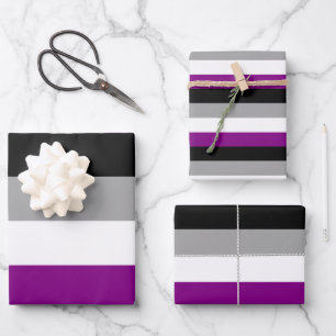 Hoja De Papel De Regalo Bandera del Orgullo Asexual