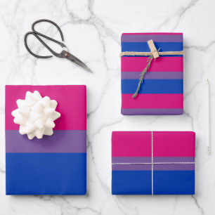 Hoja De Papel De Regalo Bandera del Orgullo Bisexual