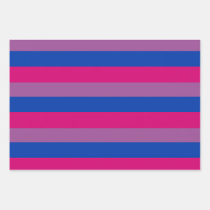 Hoja De Papel De Regalo Bandera del Orgullo Bisexual