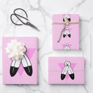 Hoja De Papel De Regalo Bandera del Triángulo Rosa de Dos Espíritus