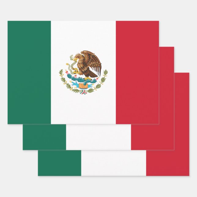 Hoja De Papel De Regalo Bandera mexicana - Bandera de México (Set)