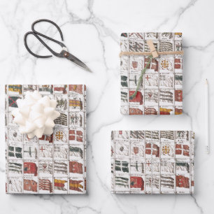 Hoja De Papel De Regalo Banderas Náuticas Antiguas del Mundo Póster