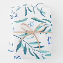 Hoja De Papel De Regalo Bar Bat Mitzvah Boda judío Hanukkah Personalizado
