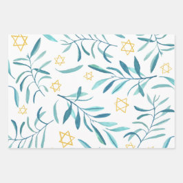 Hoja De Papel De Regalo Bar Bat Mitzvah Boda judío Hanukkah Personalizado