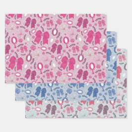 Hoja De Papel De Regalo Barcos y Rosas románticos