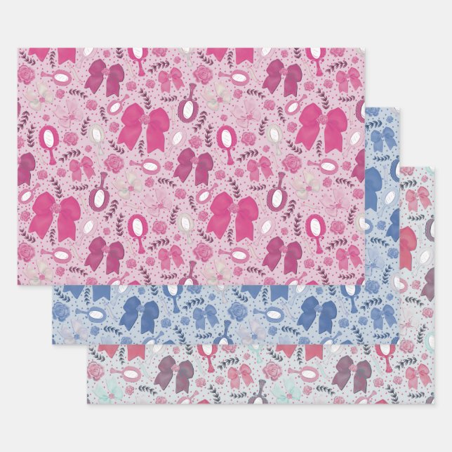 Hoja De Papel De Regalo Barcos y Rosas románticos (Set)