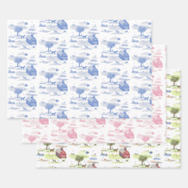 Hoja De Papel De Regalo Barnyard Toile