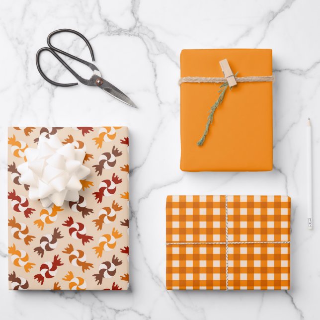 Hoja De Papel De Regalo Barriga dulce Candies brownish Feliz Día de Gracia (Anverso)