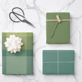 Hoja De Papel De Regalo Basil & Sage Wrapping Paper Flat Sheet Set of 3