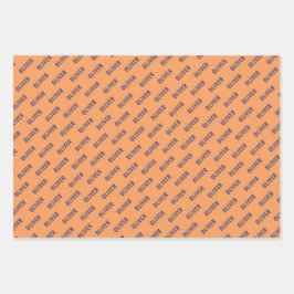 Hoja De Papel De Regalo Basketball Ball Pattern Purple Naranja Nombre