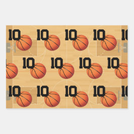Hoja De Papel De Regalo Basketball Birthday