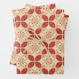 Hoja De Papel De Regalo Batik Kawung, patrón indonesio, javanés, etnia