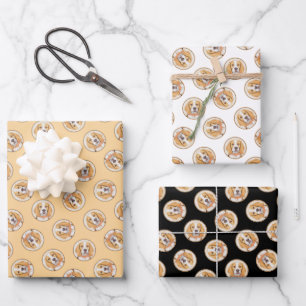 Hoja De Papel De Regalo Beagle English Painting Tri Tricolor Cute Dog Art