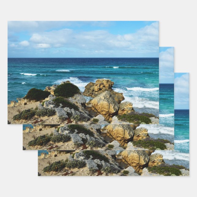 Hoja De Papel De Regalo Beat Of The Ocean, (Set)