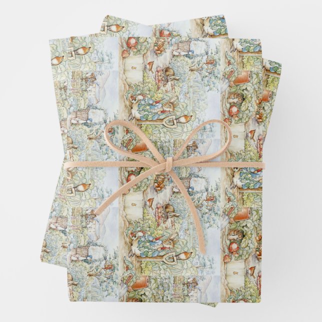 Hoja De Papel De Regalo Beatrix Potter Storybook Characters Garden (In situ)