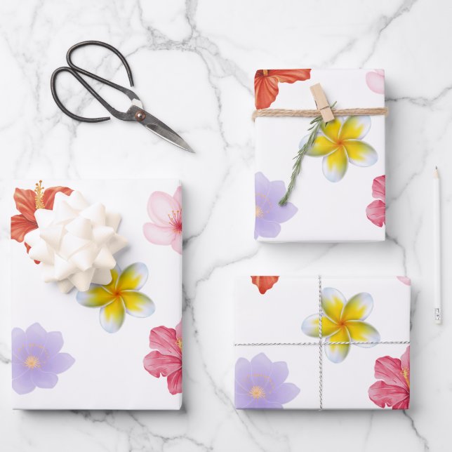 Hoja De Papel De Regalo Beautiful Flower Gift Wrap (Anverso)