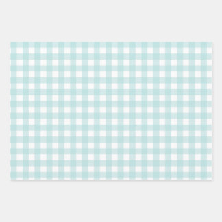 Hoja De Papel De Regalo bebé azul gingham