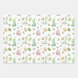 Hoja De Papel De Regalo Bebé de dinosaurios